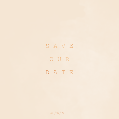 Chique en minimalistische save the date